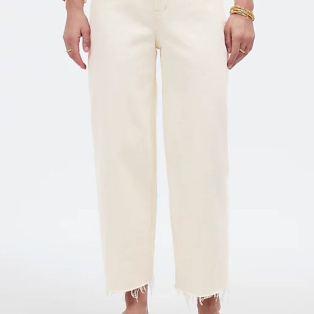 Madewell Perfect Vintage Crop White Jeans Size 25